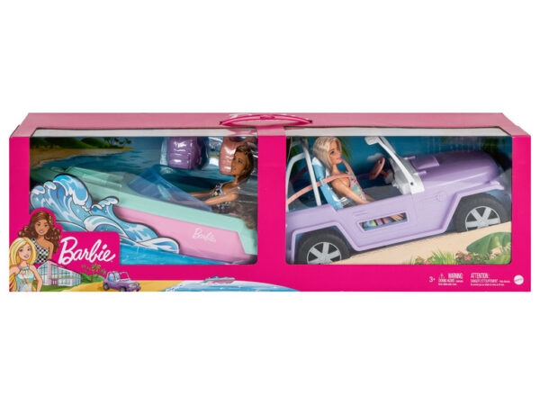 Barbie Sada panenek se člunem a autem