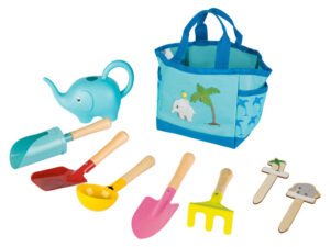 Playtive Dětská taška se zahradním náčiním (světle růžová / modrá)